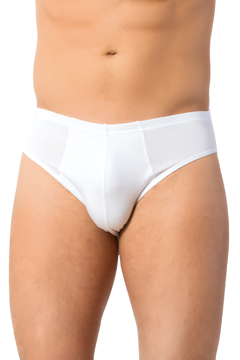 Bamboo Lycra Super Comfortable Mens Slip Briefs 3920 white