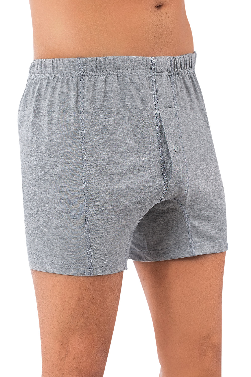Lux Drm 100 Cotton Buttoned Combed Cotton Fabric Mens Boxer 165 gri