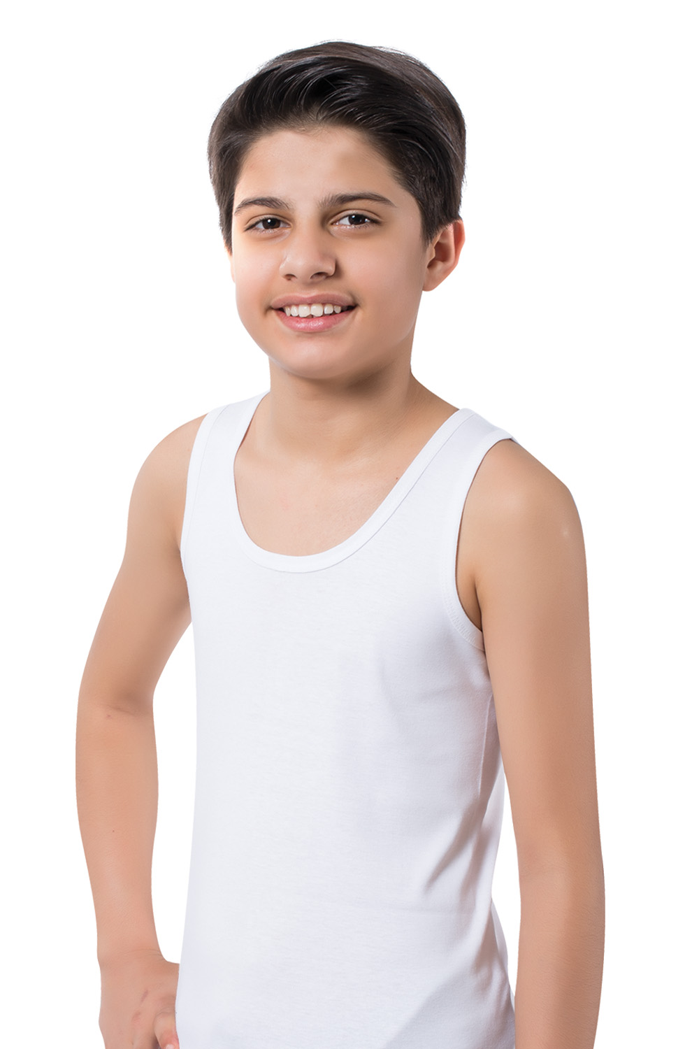 Lux Drm 100 Cotton Rib Weave Boys Singlet 116 347
