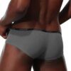 Doreanse Trendy Soft Cotton Low Rise Hipster Trunks Male Underwear 1781 Grey back