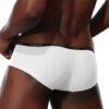 Doreanse Trendy Soft Cotton Low Rise Hipster Trunks Male Underwear 1781 White back