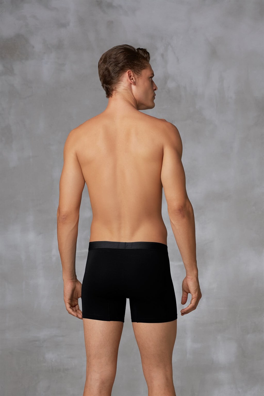 Doreanse 3 Pack Solid Mens Boxer Brief Underwear 1742 Black back