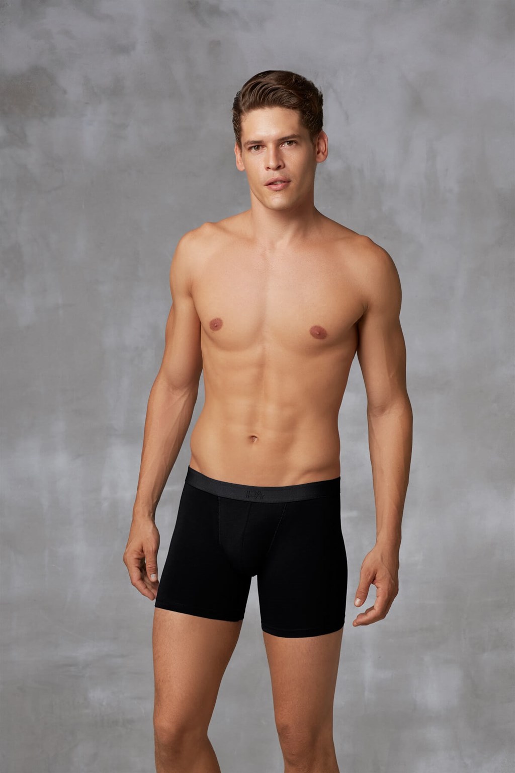 Doreanse 3 Pack Solid Mens Boxer Brief Underwear 1742 Black