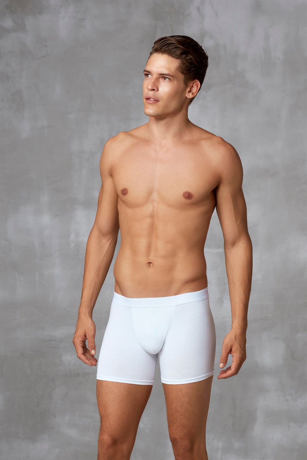 Doreanse 3 Pack Solid Mens Boxer Brief Underwear 1742 White