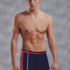 Doreanse Athletic Side Stripe Boxer Brief Underwear 1713 Navy Blue