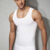doreanse men 100 cotton deep collar undershirt 2005 white 1