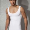 doreanse mens modal cotton square collar undershirt 2255 white