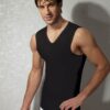 doreanse mens modal v neck sleeveless undeshirt 2210 black 1