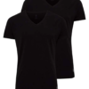 U.S. Polo Assn. 2 Pack V Neck Mens T shirt Cotton Modal Lycra 80194 Black 1