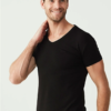 U.S. Polo Assn. 2 Pack V Neck Mens T shirt Cotton Modal Lycra 80194 Black 2