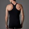 Eros ERS002 2 Pack Cross Back Straps Cotton Lycra Compact Mens Athletic Tank Top black back