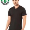 Omera 100 Organic Rib Cotton V neck Mens Undershirt T shirt 2009 black