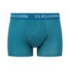 U.S. Polo Assn. 80515 3 Pack Cotton Lycra Printed Mens Boxer Set Navy Blue Green printed scaled