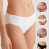Pierre Cardin 2056, 5 Pack, Mid Waist, Cotton, Women’s Basic Slip Brief Panty Set, Black & White & Beige1