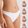 Pierre Cardin 2057, 5 Pack, Mid Waist, Cotton, Women’s Basic Brazilian Panty Set, Ecru & Powder Pink & Burgundy & Navy Blue & (Copy)4