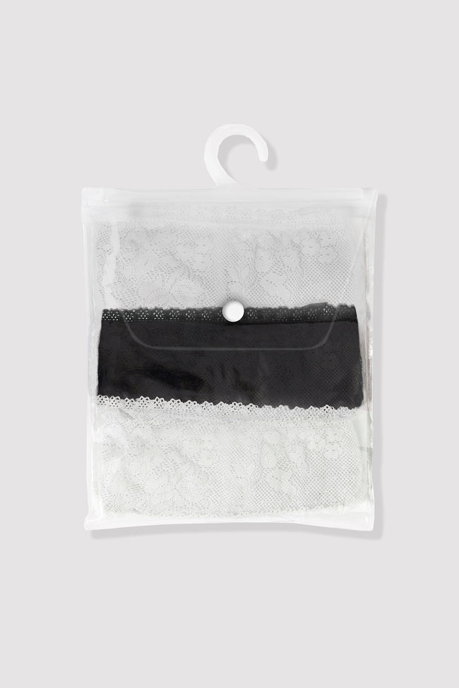 Pierre Cardin 2230, 3 Pack, Lace Front, Cotton, Women’s Basic Bato Brief Panty Set, Black & Ecru & Powder Pink3