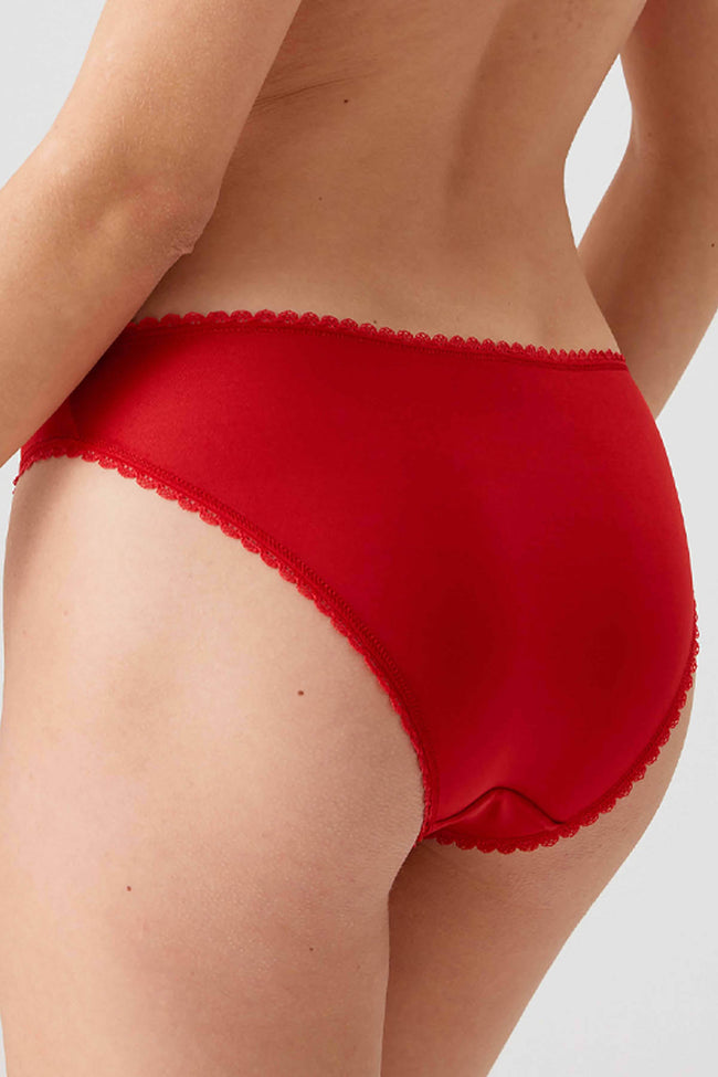 Pierre Cardin 4560 Madrid, Underwired Non Padded Bra and Lace Panty Set Red4