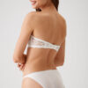 Pierre Cardin 4562 Siena, Underwired Non Padded Lace Strapless Fantasy Bra and Panty Set Ecru4