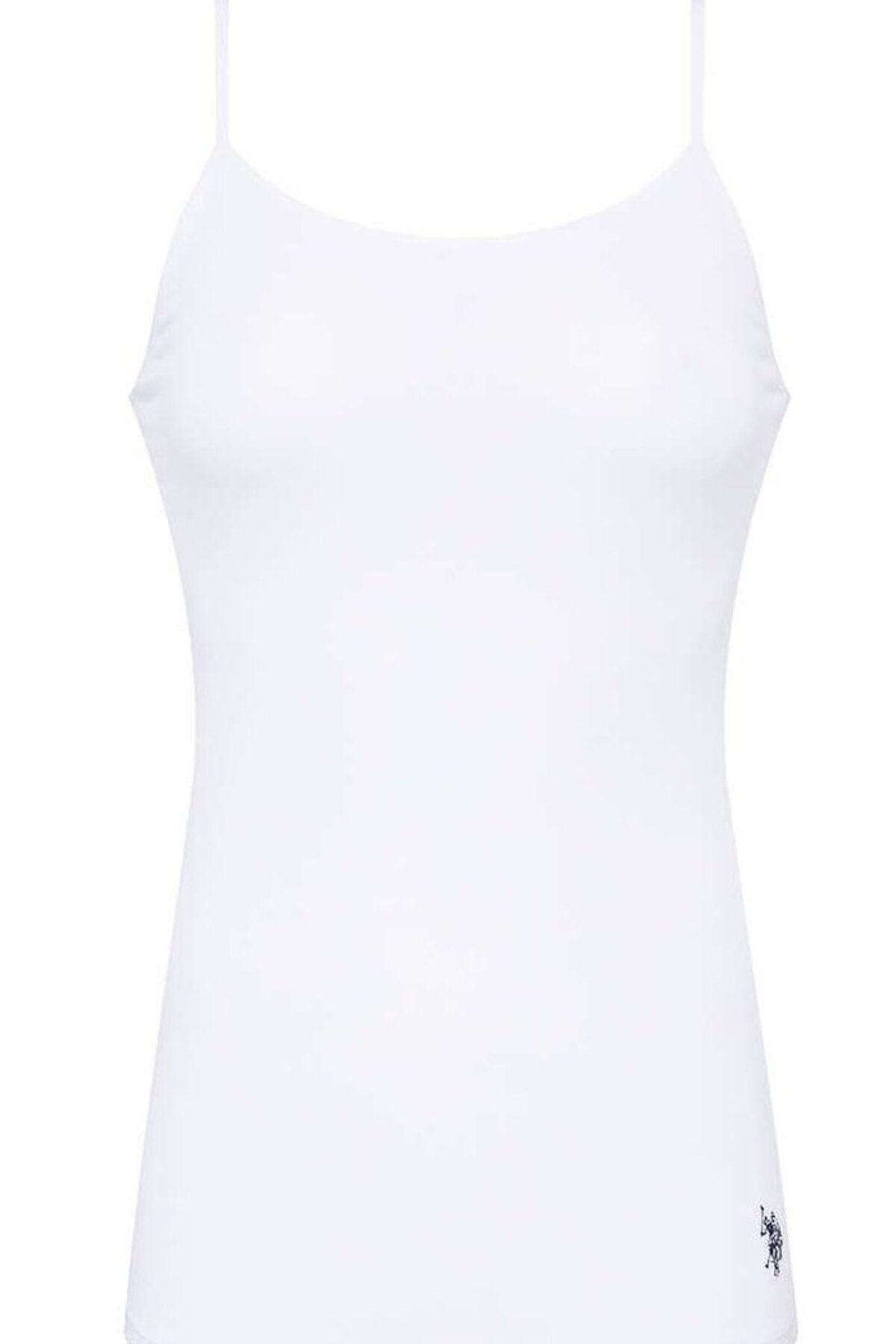 U.S. Polo Assn. 66000 Cotton Modal Lycra Rope Straps Womens Singlet White 2