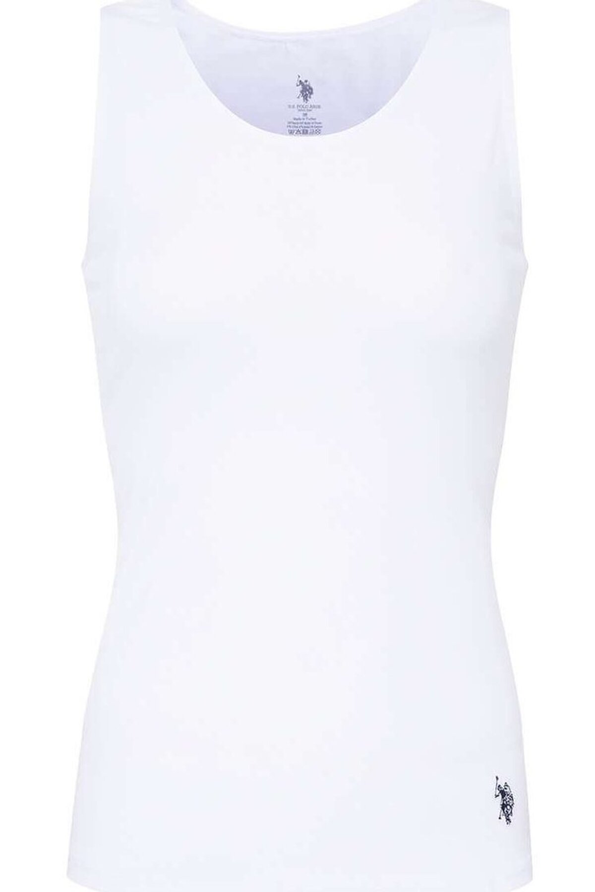 U.S. Polo Assn. 66005 Cotton Modal Lycra Thick Straps Womens Singlet White 2
