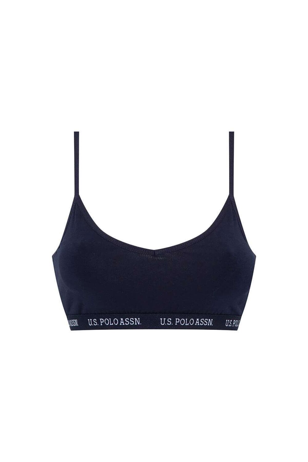 U.S. Polo Assn. 66116, Cotton & Lycra, Women’s Cup Bustier, Navy Blue 2