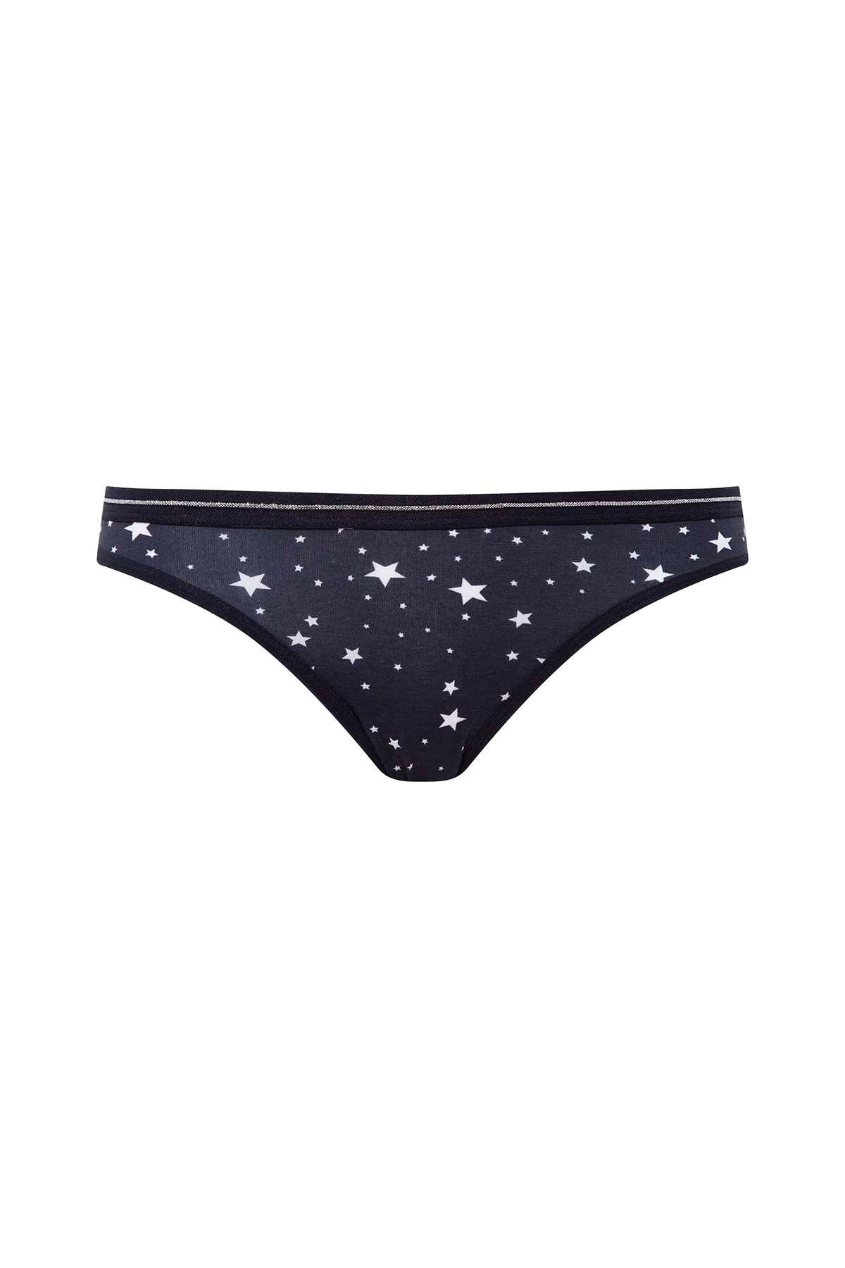 U.S. Polo Assn. 66317, Cotton & Lycra, 3 Pack Women's Bikini Panty Set, White, Red & Navy Blue, navy blue