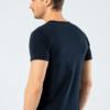 Cacharel 1306 Pamuklu Likrali Derin V Yaka Erkek T shirt Fanila lacivert arka