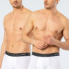 Cacharel 1318 Pamuklu Likrali Erkek 2li Boxer beyaz