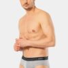 Cacharel 1321 Pamuklu Likrali Erkek 3 lu Slip gri
