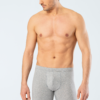 Cacharel 1336 Pamuklu Likrali Erkek Uzun Boxer gri 2