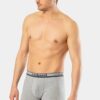 Cacharel 1337 Pamuklu Likrali Erkek 3 lu Boxer gri