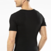 Cacharel 1601 Viloft Polyester Likrali Termal Kisa Kollu Bisiklet Yaka Erkek T shirt siyah arka