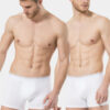 Turen 126 Pamuklu Likrali Erkek 2li Boxer beyaz