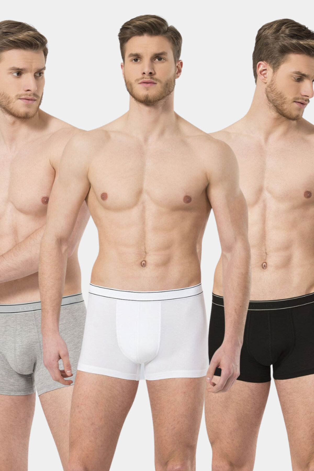 Turen 175 Pamuklu Likrali Erkek 3lu Boxer karisik