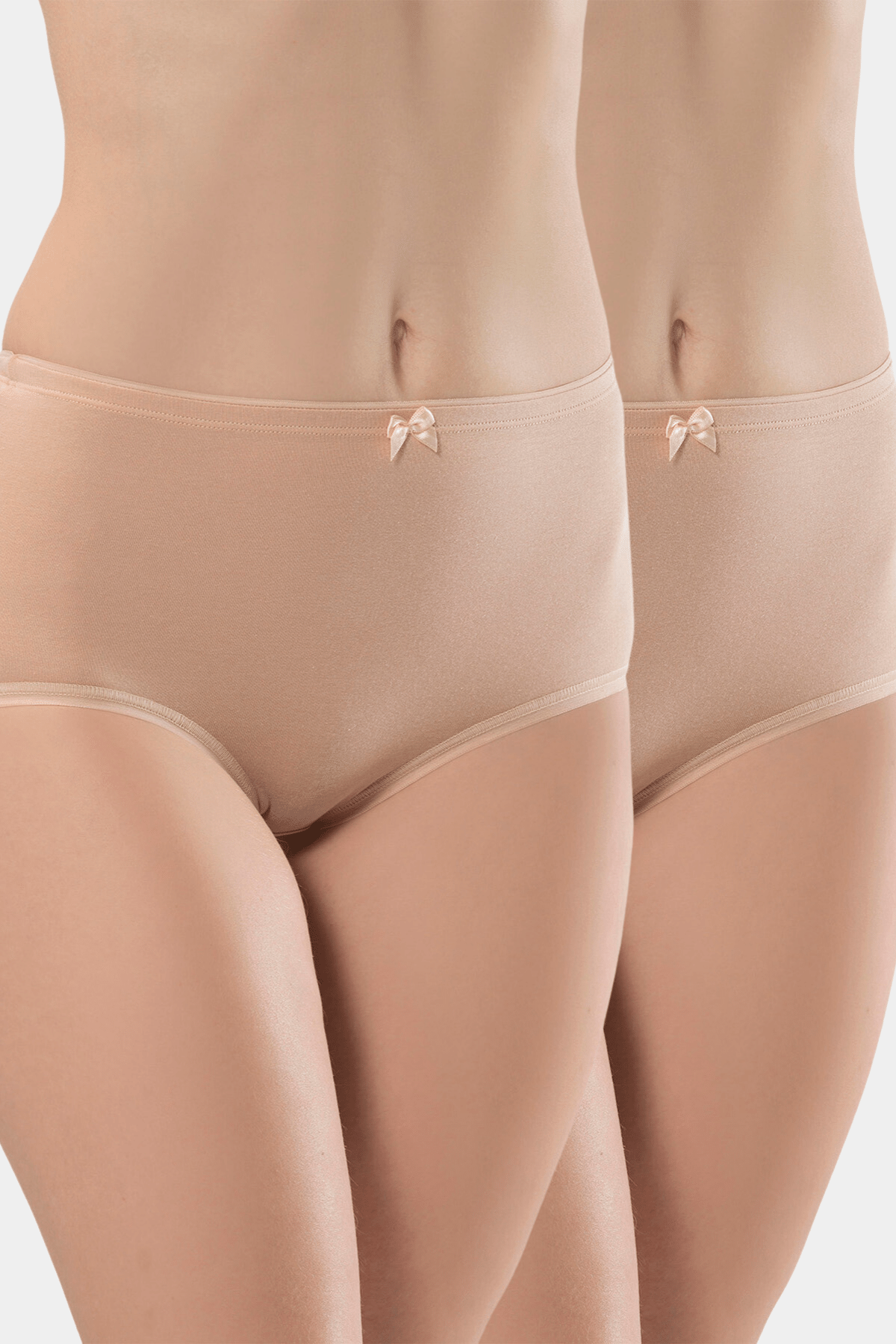 Turen 281 Pamuklu Likrali Kurdele Detayli Kadin 2li Kulot ten