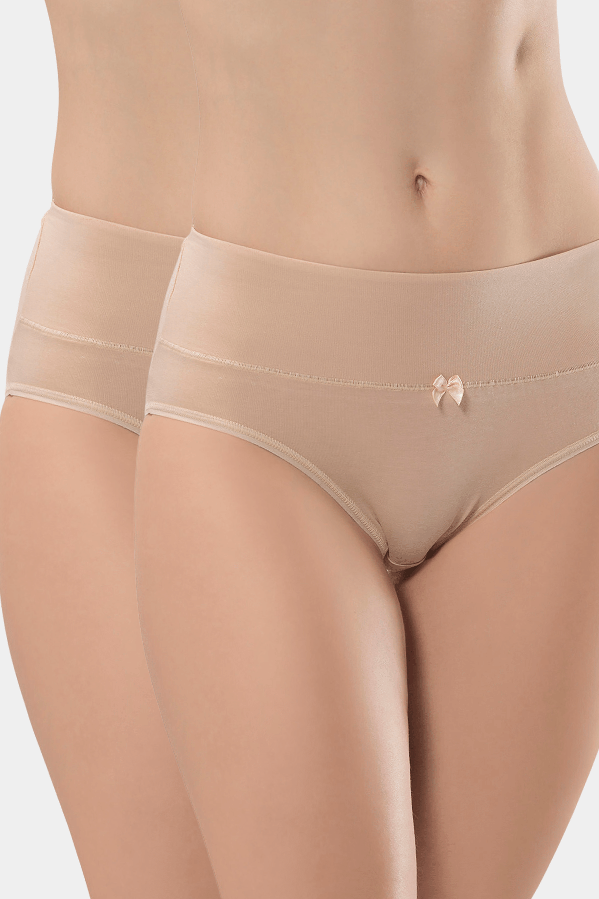 Turen 964 Pamuklu Likrali Kurdele Detayli Kadin 2li Kulot ten