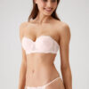 Pierre Cardin 4034 Polyemid Likrali Balenli Dantelli Straplez Kadin Sutyen V Slip Kulot Takim pudra