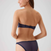 Pierre Cardin 4563 Polyemid Likrali Balenli Dantelli Straplez Kadin Fantezi Sutyen Kulot Takim lacivert arka